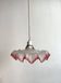 Antique opaline twisted glass pendant light
