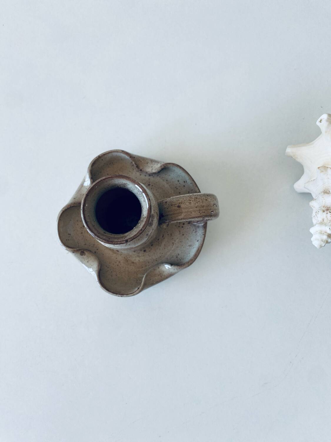 Ceramic candle holder signed Vallauris