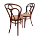 Paire de chaises cannées J&J Kohn  n°36