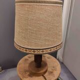 Basque wood lamp in the style of Charles Dudouyt.