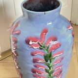 Ricard ceramic vase from the 50s signed guérin