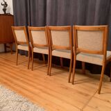 Ensemble de quatre chaises Cane Back conçues par Jens Risom, JO Carlssons, Suède, années 1950