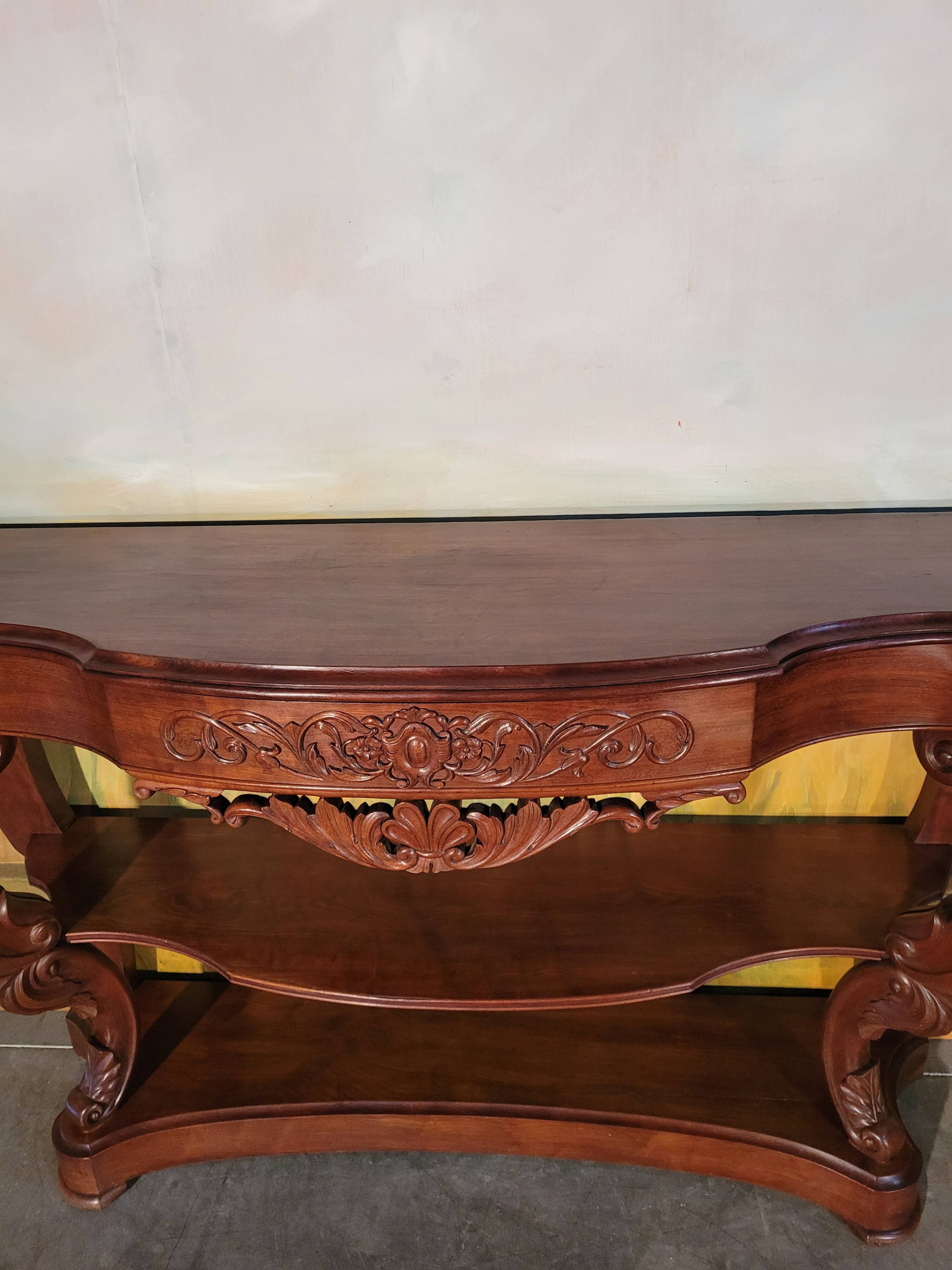 Large mahogany dining console