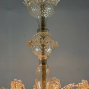 Venetian chandelier in gilded Murano glass, circa 1950