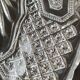 Aperitif dish in molded glass. stylish boho chic. starry, cross, leafy patterns