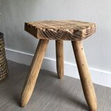 Wooden tripod bottom stool