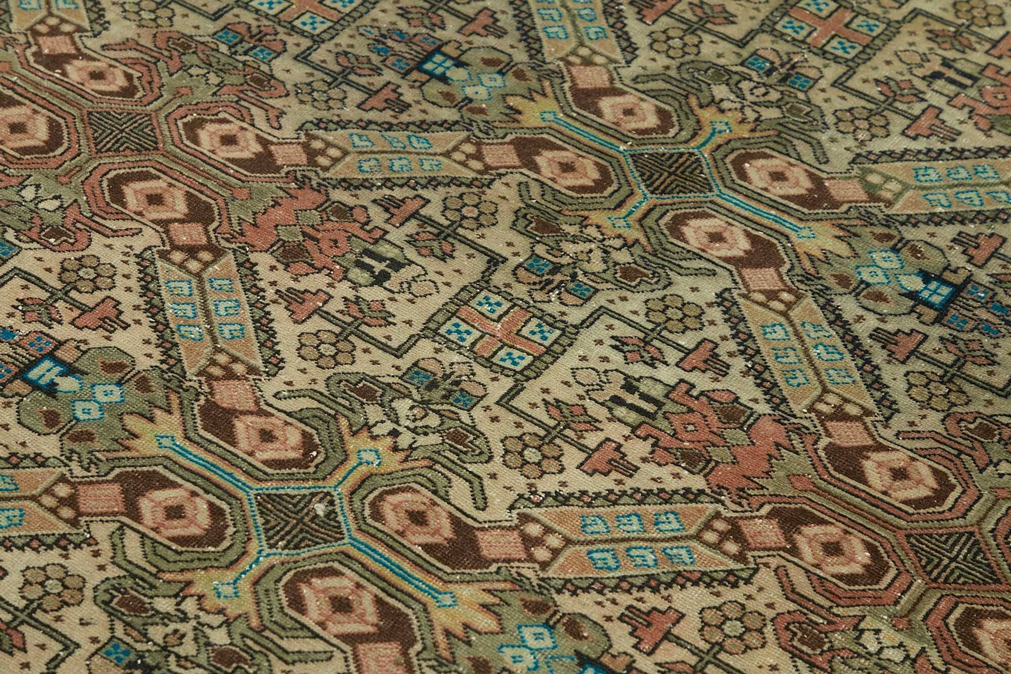 Turkish Wool Vintage Kayseri Rug 197 cm x 282 cm