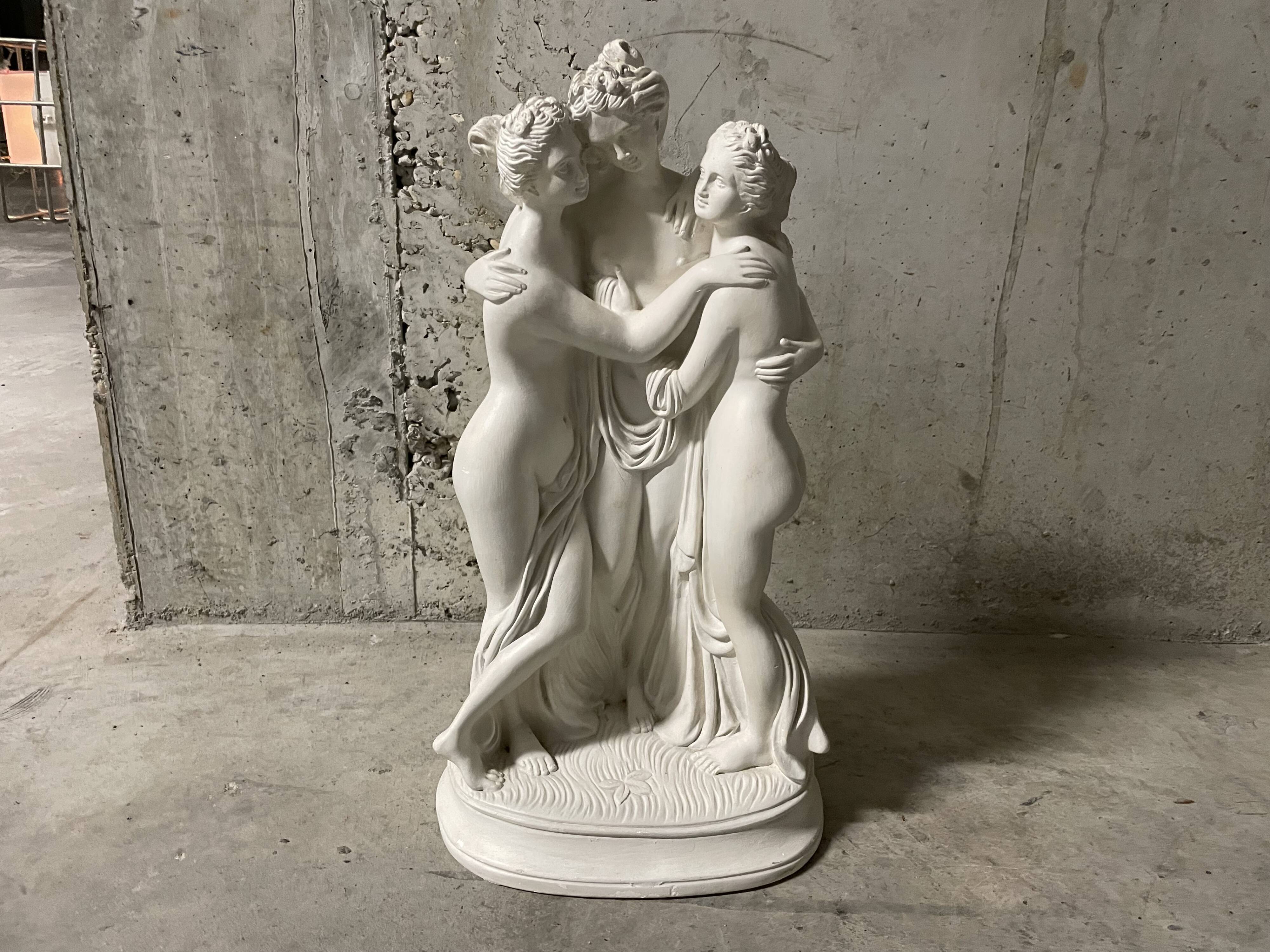 Plaster statue “The 3 Graces”