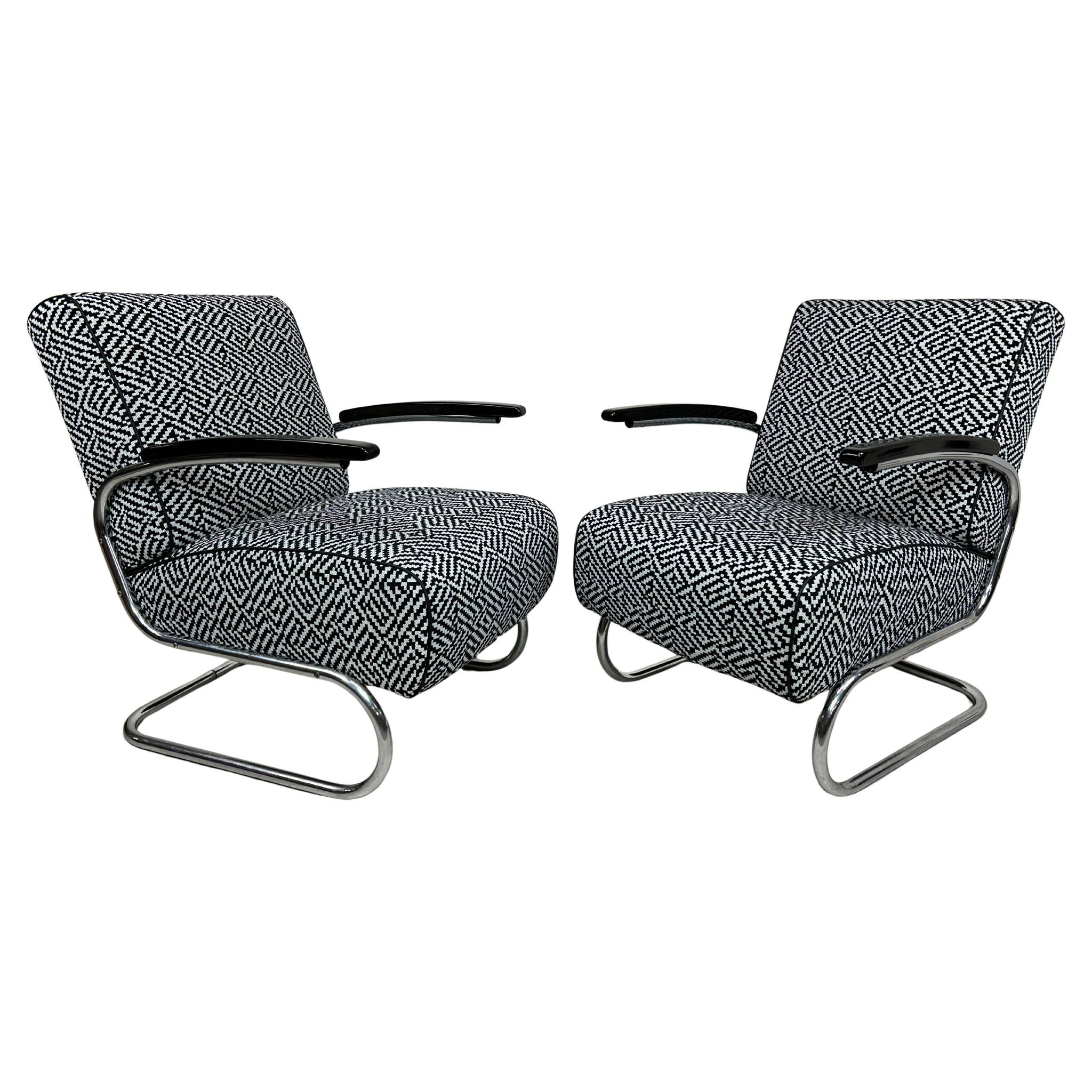 Fauteuils Bauhaus Fa Slezák Fn 24 / Thonet S 411