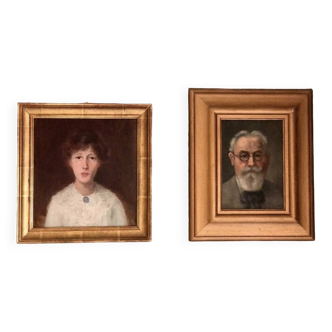 Pair of portraits from the beginning of the 20th century