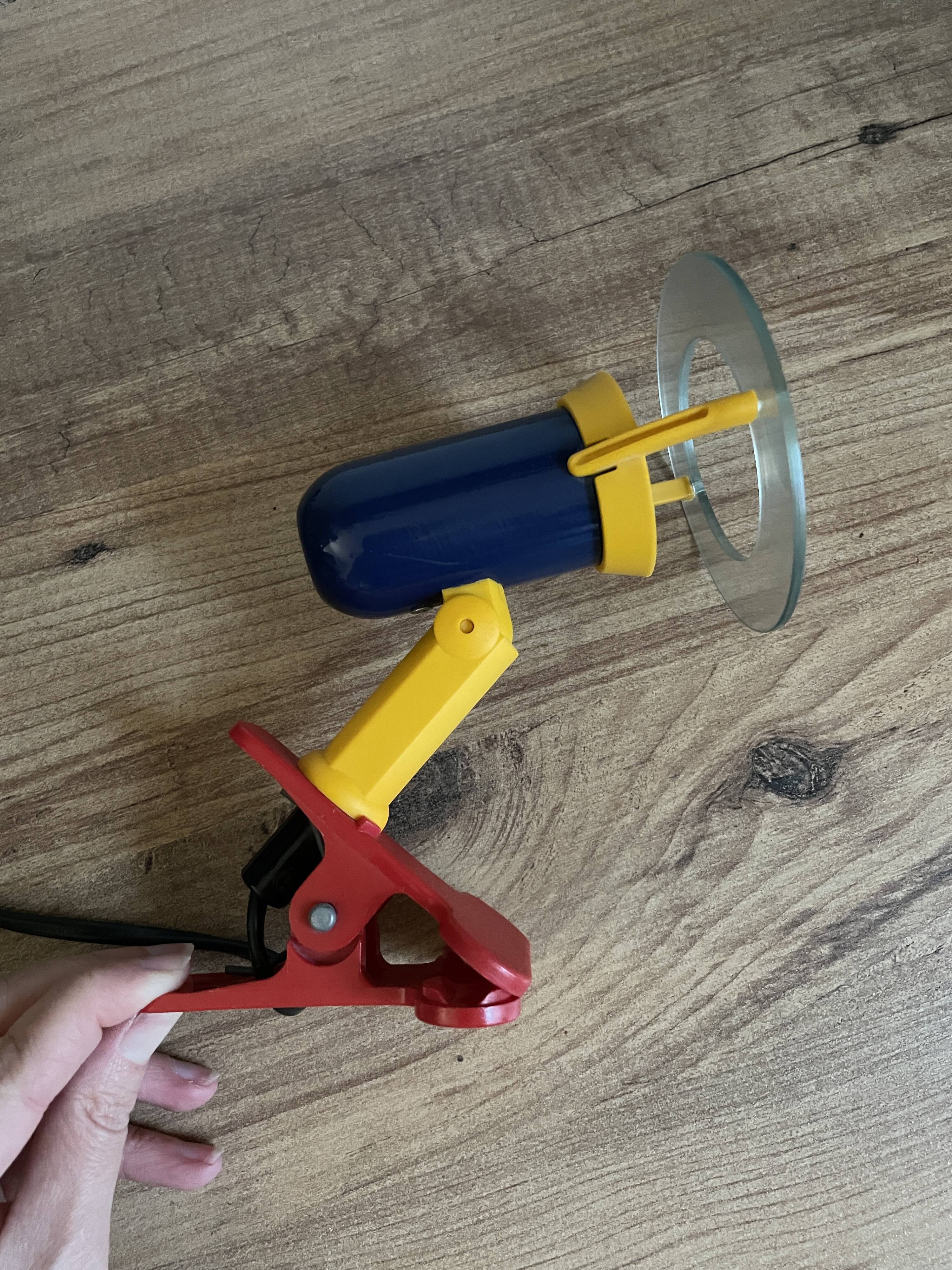 Vintage 80s Memphis spotlight clamp lamp