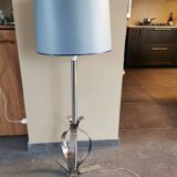 Vintage chrome metal tripod lamp base