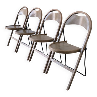 4 folding chairs by Uno Åhrén for Gemla | Sweden | 1930s