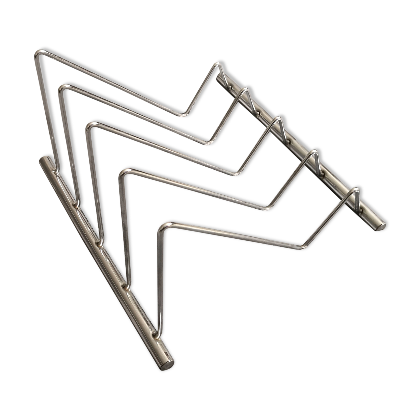 70s chrome magazine holder