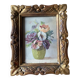 Old painting still life with anemones