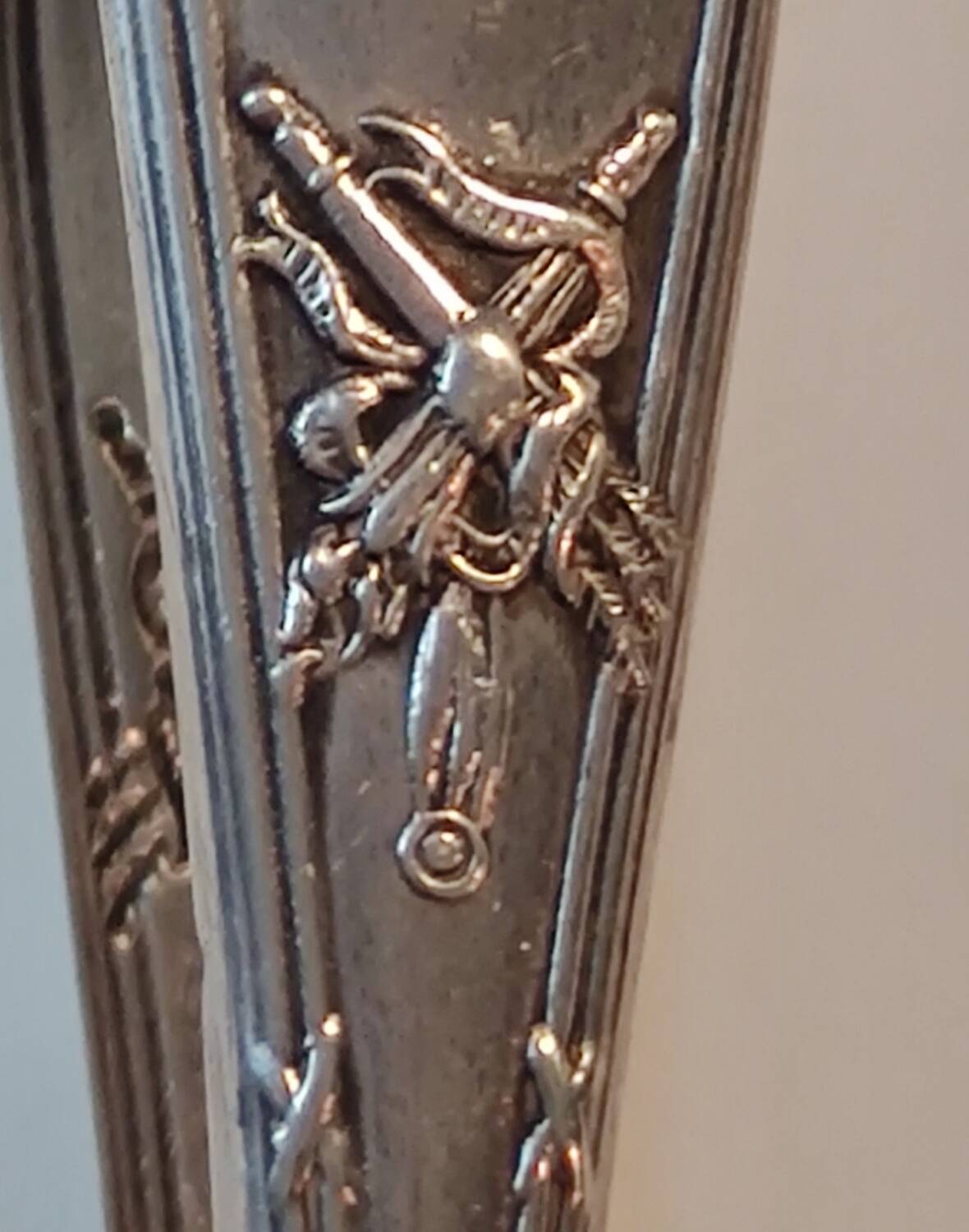 Monogram/Silver Sugar Tongs Minerva Hallmark