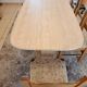 Table manger travertin.