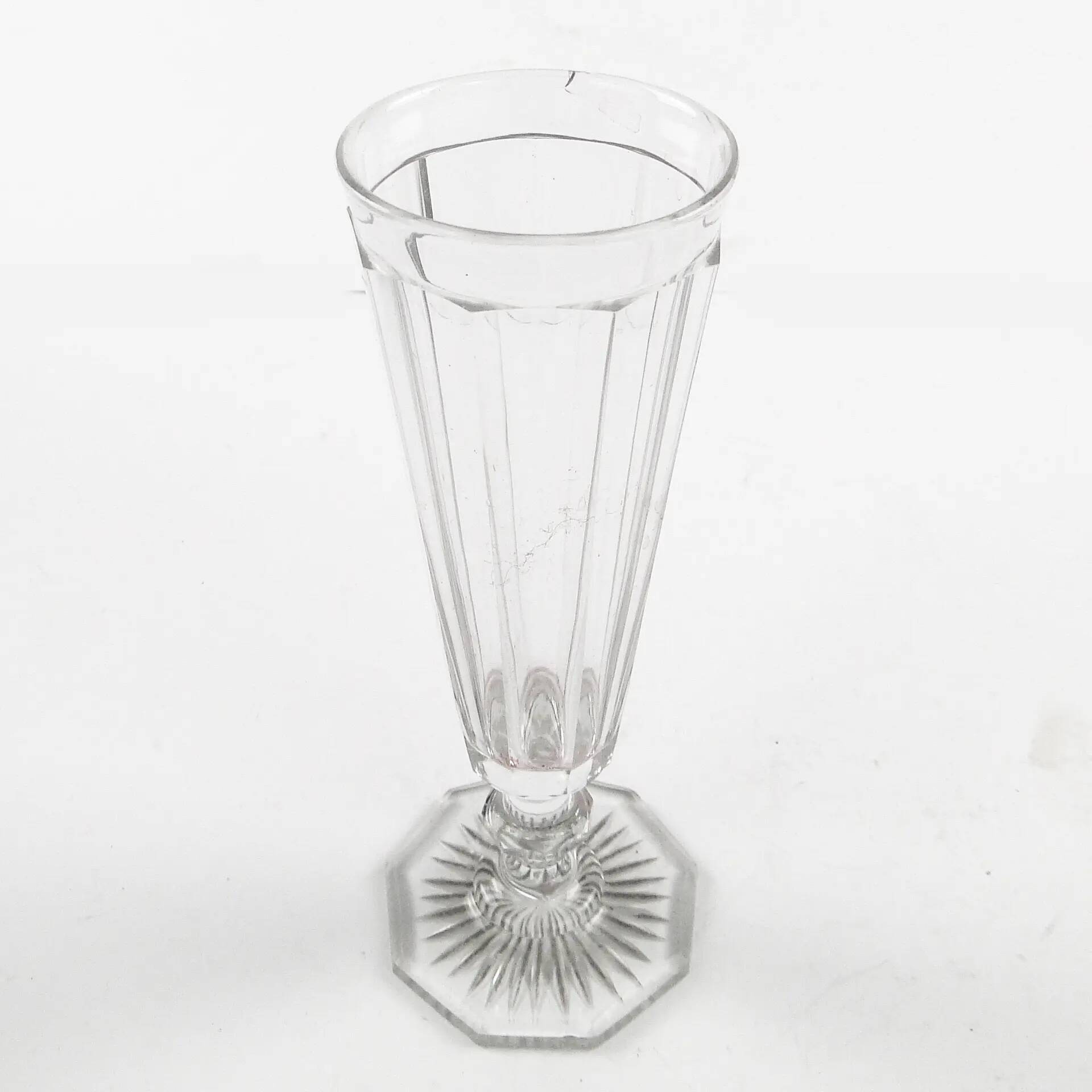 Gobelet Biedermeier, cristal transparent, République tchèque, 19e siècle