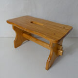 Old small wooden bench walking foot