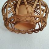 60s rattan pendant light