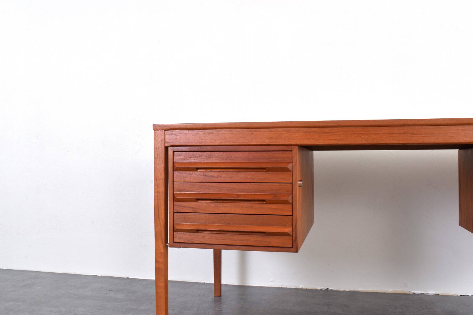 Mid-Century Teak Executive Desk by Torbjørn Afdal for Bruksbo, 1960s.