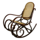 Chaise berçante vintage marron