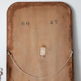 Golden and green grey mirror Louis Philippe - 75cm x 57cm