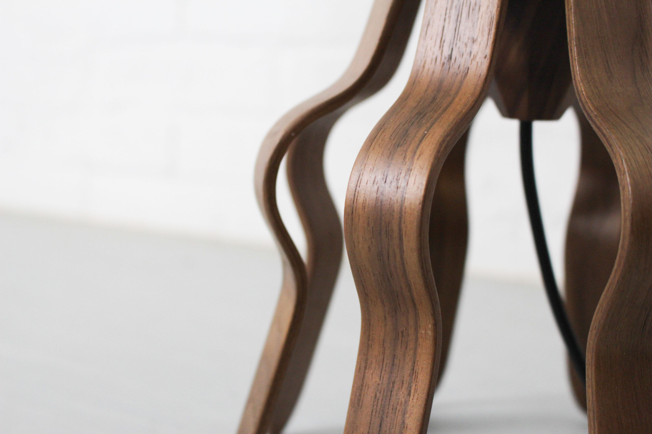 Vintage lampshade with handmade sculptural base