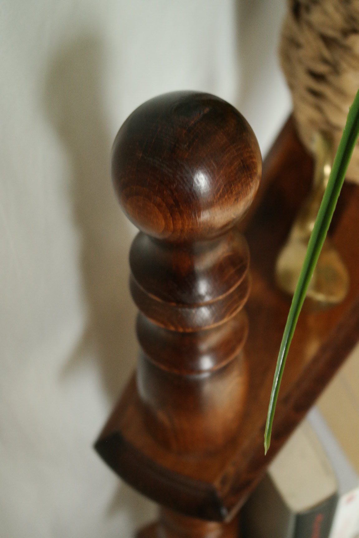 Vintage Beech Library Staircase Shelf