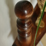 Vintage Beech Library Staircase Shelf