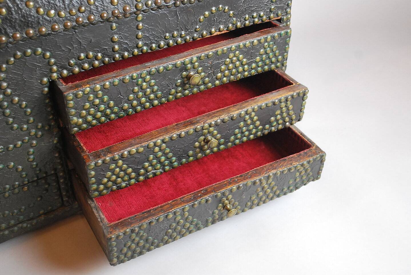 Studded Leather-Wrapped Dome Chest, 18th