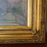 View of the Pont Tournelle, Paris, by Pierre Bouthinon, Oil painting