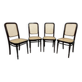 Ensemble de 4 chaises de salle à manger en bois courbé par Thonet