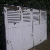 Shutters 4 leaves H148xW245cm (2) antique oak louvres pair 2