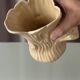 Vintage Italian Ceramic Tree Stump Vase – Bark Texture – Made in Italy