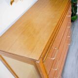 60s dresser, compass foot, light oak
