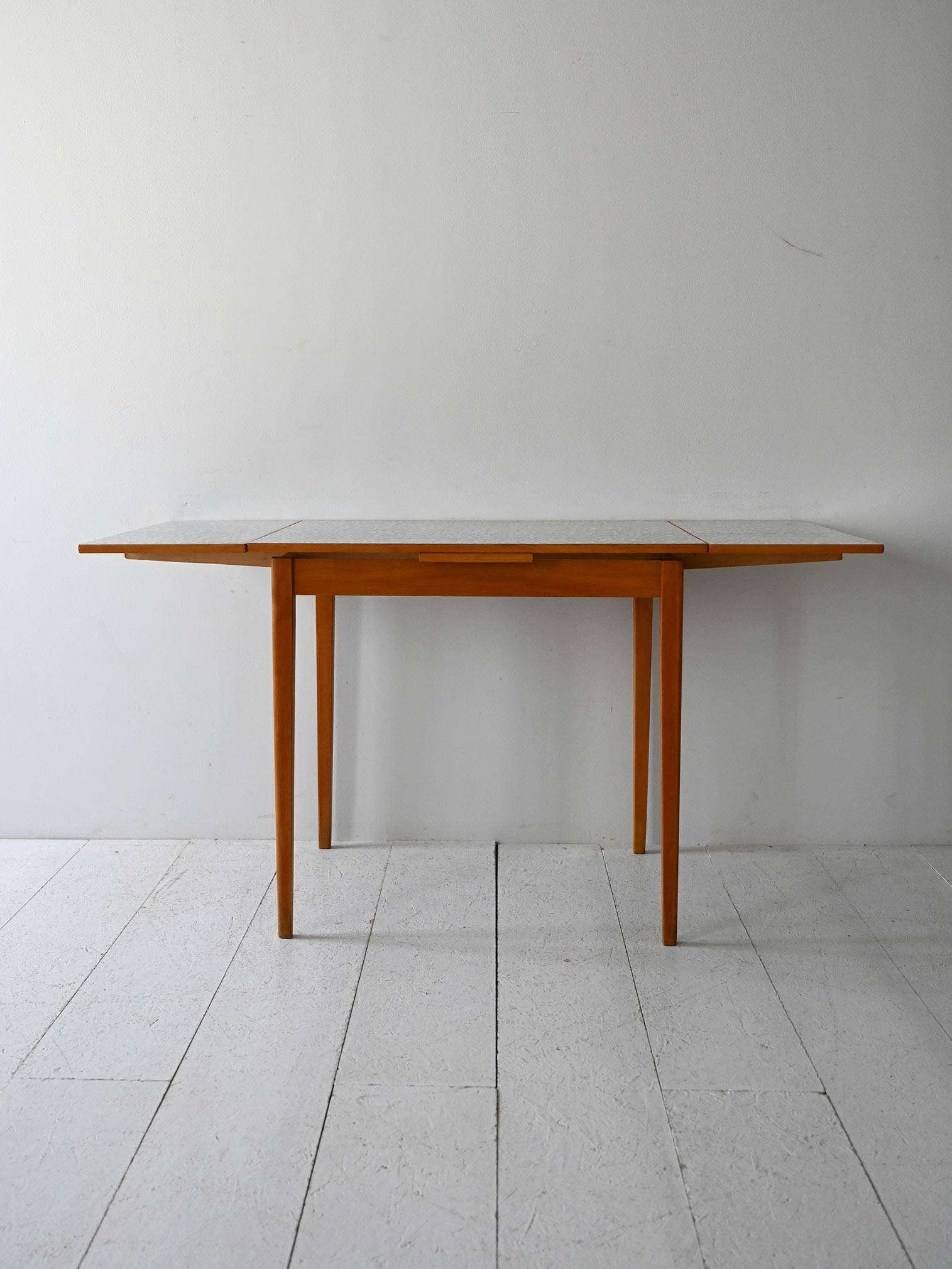 Vintage Scandinavian Edsbyverken Extendable Table with Formica Top