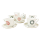 Service à expresso en porcelaine, Lettin, Allemagne années 1960.