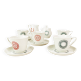 Service à expresso en porcelaine, Lettin, Allemagne années 1960.