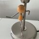 Pair of vintage lamps in wood and chrome metal