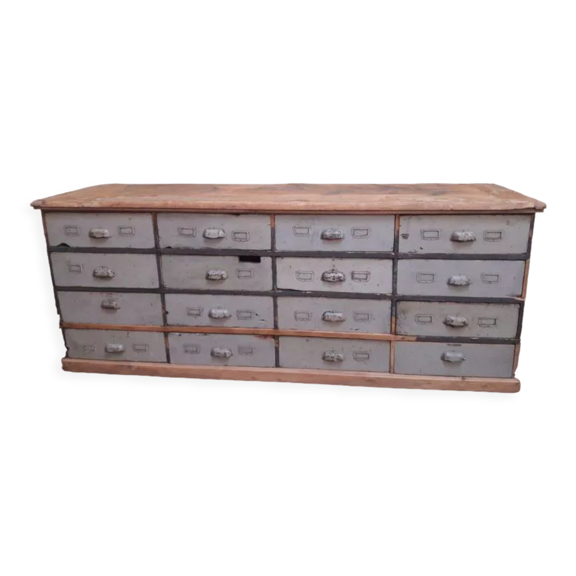 Industrial sideboard with 16 drawers