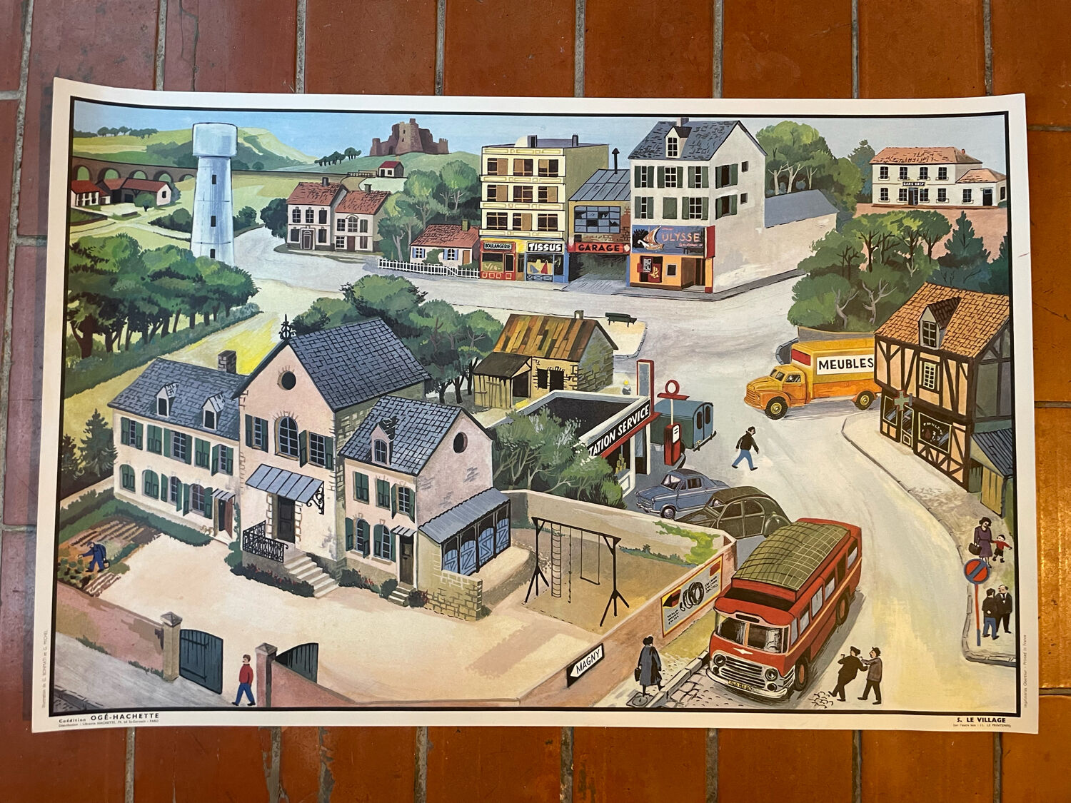 Ogé-Hachette poster "spring / village"