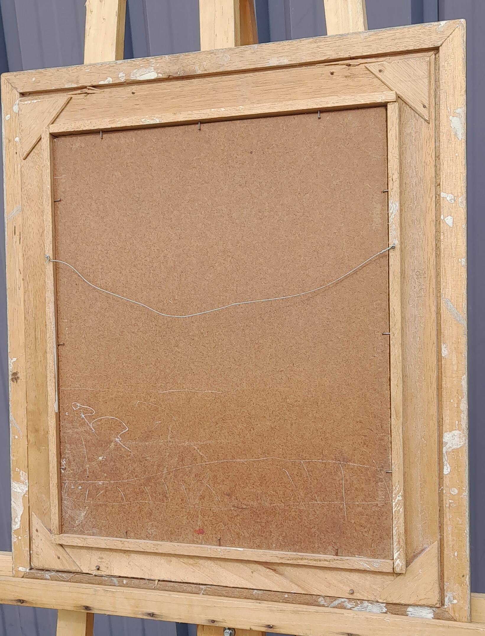 Watercolor on paper framed under glass signed N Trung Tin 61 X 53.5 cm