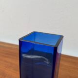 Swedish glass block vase from the mid-century by Aseda Sweden, 1960s.