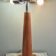 Large nautical lamp in wood and brass from the 80s