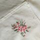 Nappe 145 x 245 brodée fleurs et 12 serviettes
