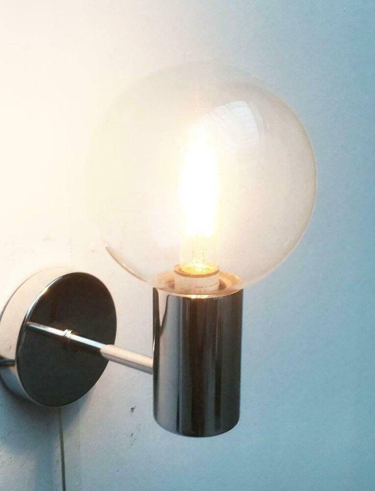 Vintage wall lamp from the space age by Motoko Ishii for Staff, 1970s.