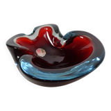 Sommerso Murano Glass Ashtray, Italy, 1960s
