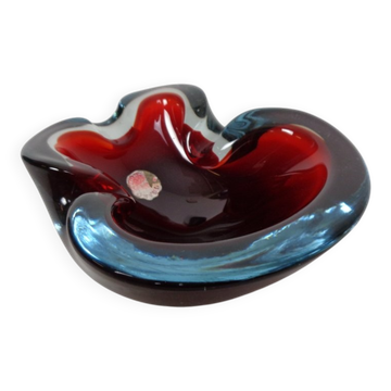 Sommerso Murano Glass Ashtray, Italy, 1960s