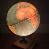 Illuminated globe world map